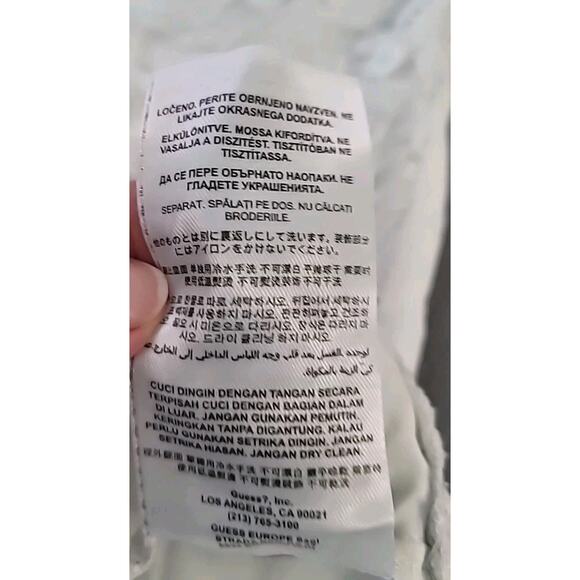 VTG Guess Jeans Girls Dress – White Embroidered Boho Western Sz 14 - Picture 7 of 7